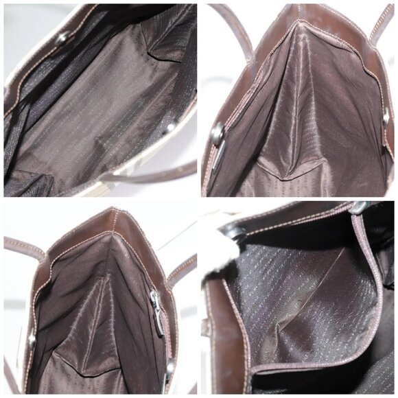 BURBERRY Nova Check Tote Bag PVC Beige Auth 97067 - Picture 16 of 16